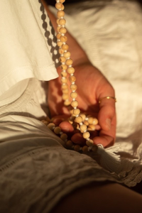 Tulsi Malas - White Tassel